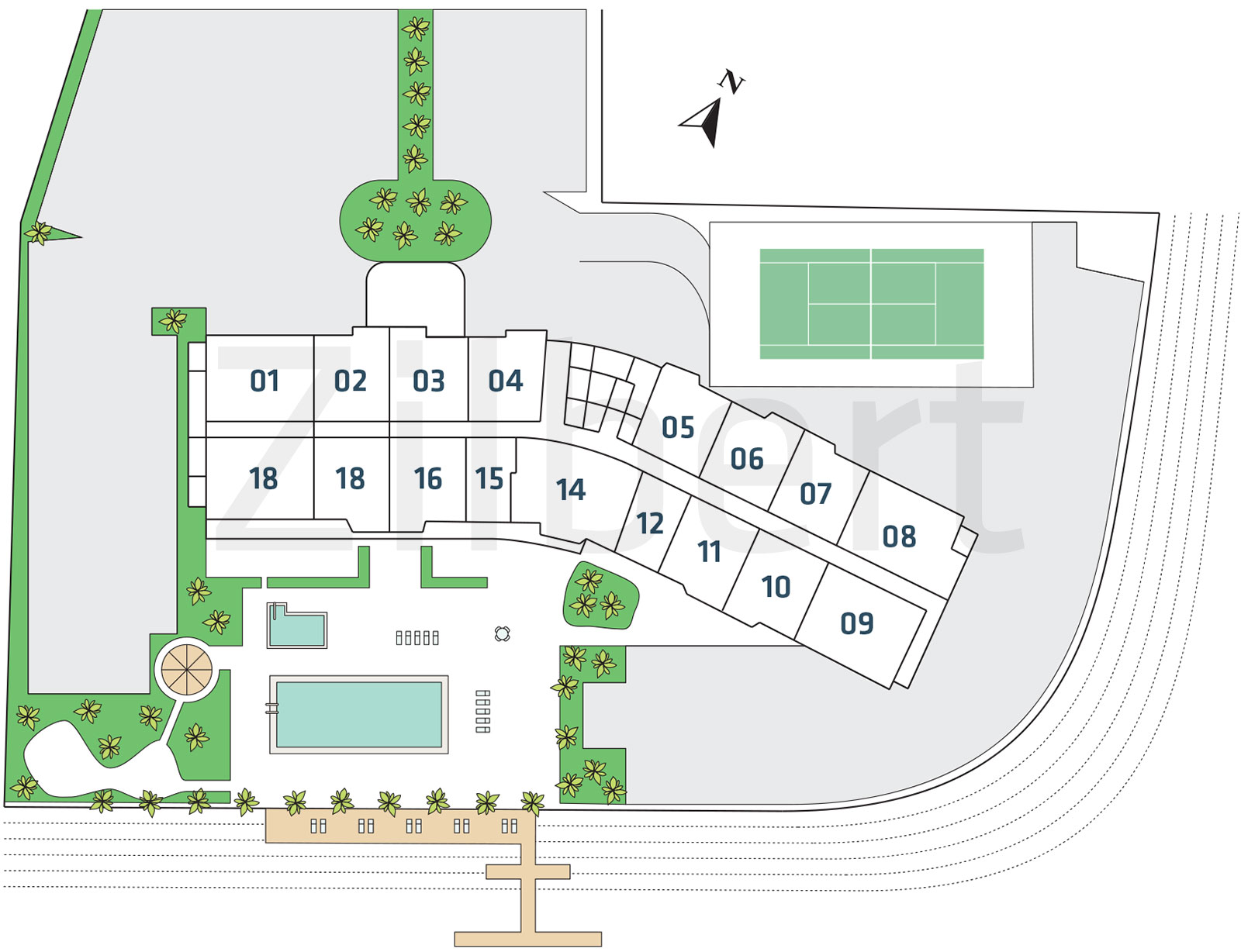 Floor map of Belle Plaza