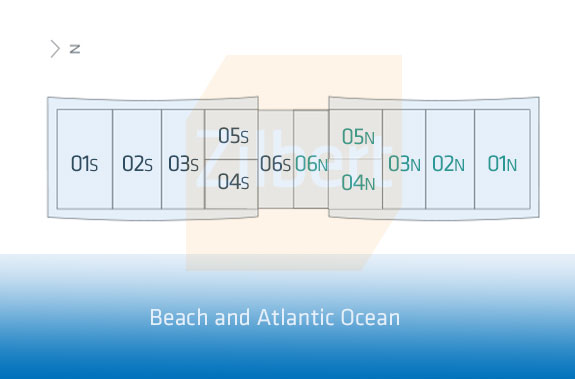 Floor map of Oceana Key Biscayne