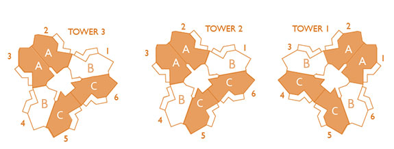 Floor map of St. Tropez West - Tower 3