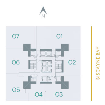 Floor map of Waldorf Astoria Miami